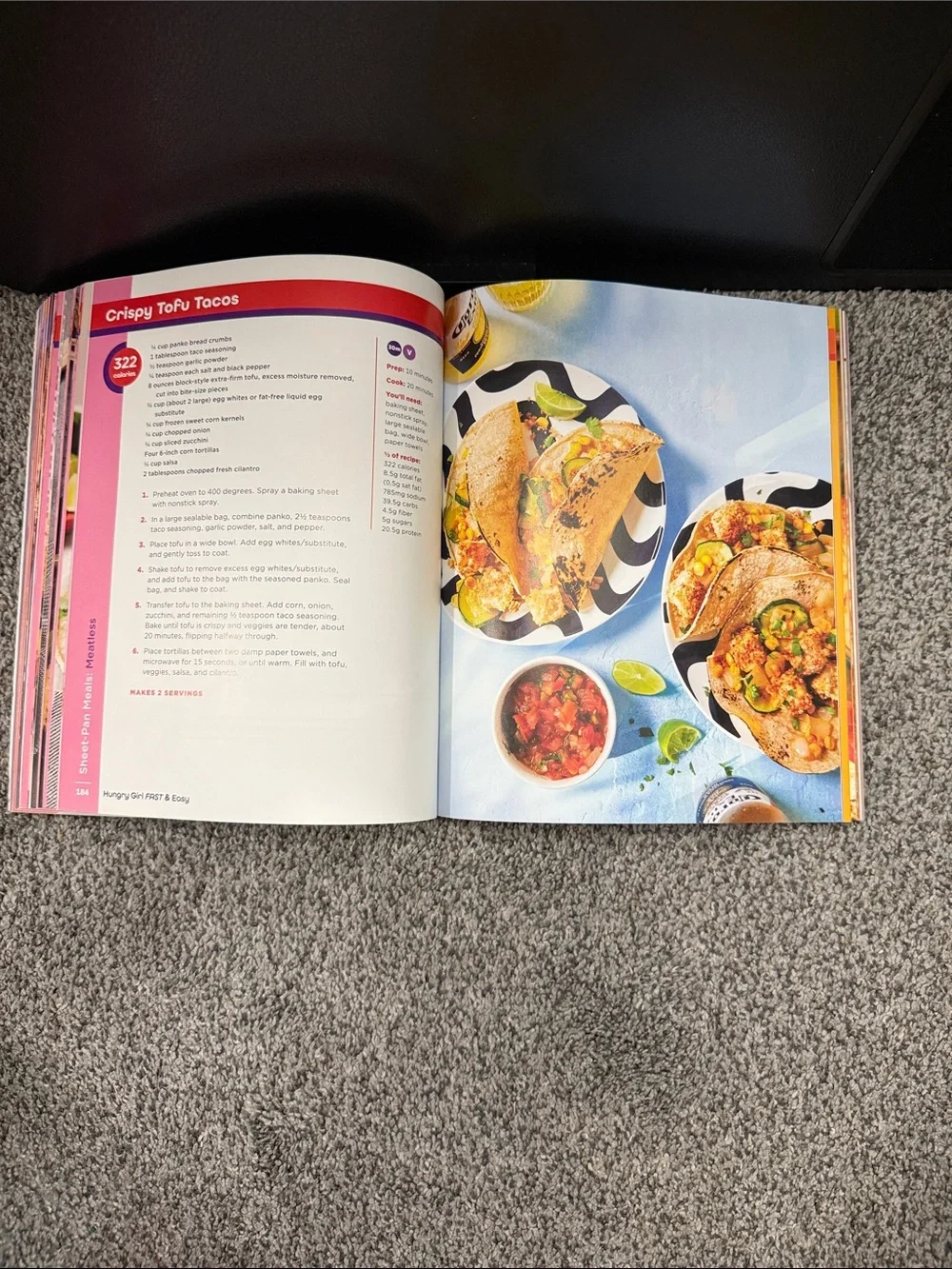 Hungry Girl Fast & Easy Cookbook - White with Red & Purple Accents